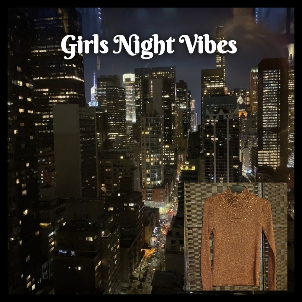 Girls' Night Vibes: Beaded Accented Blouse